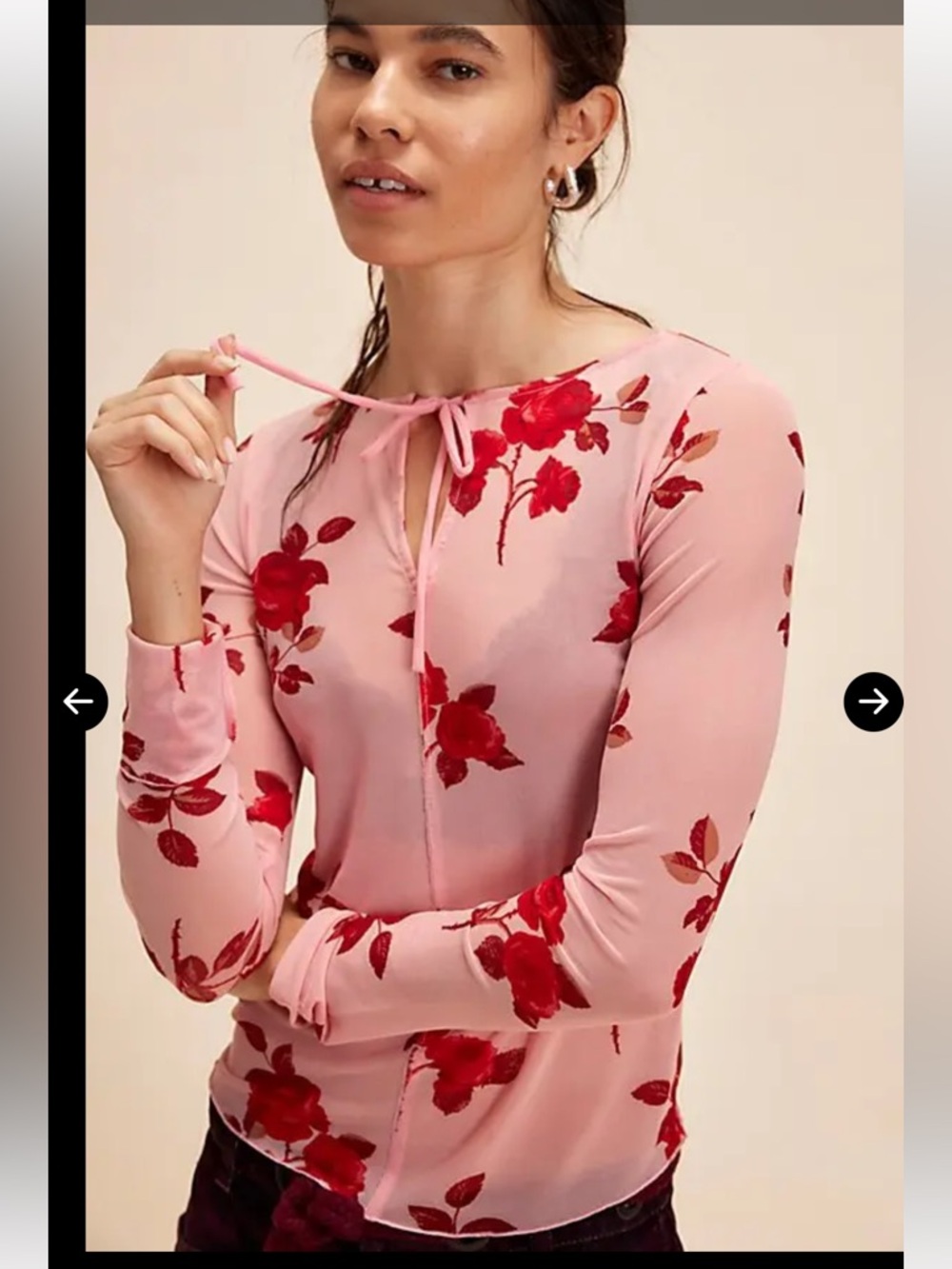 Free People Tried and True Long Sleeve Top in Pedal Combo RT $68 NWOT